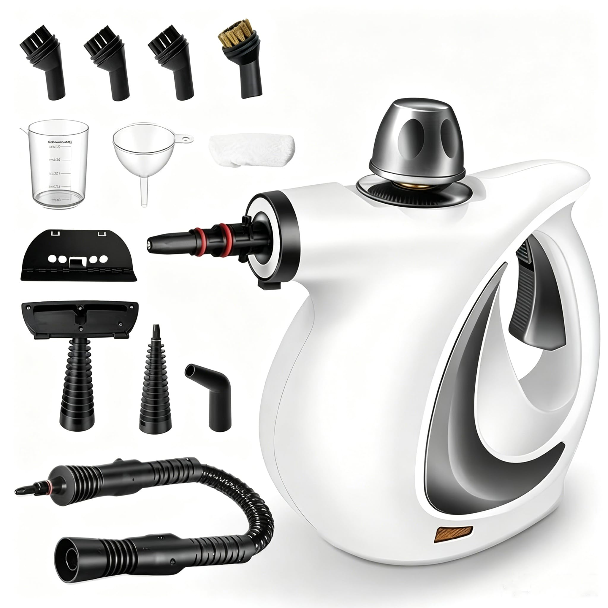 Limpiador A Vapor Portátil De 1200 W, Herramienta De Limpieza A Vapor Multisuperficie A Presión Con 12 Accesorios, Máquina De Limpieza Eléctrica Para El Hogar, El Coche Y La Tapicería.