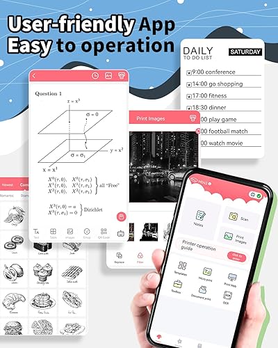 Miniatura 4 de Phomemo Impresora térmica portátil M04S con papel térmico no adhesivo blanco de 3.150 in 3 rollos