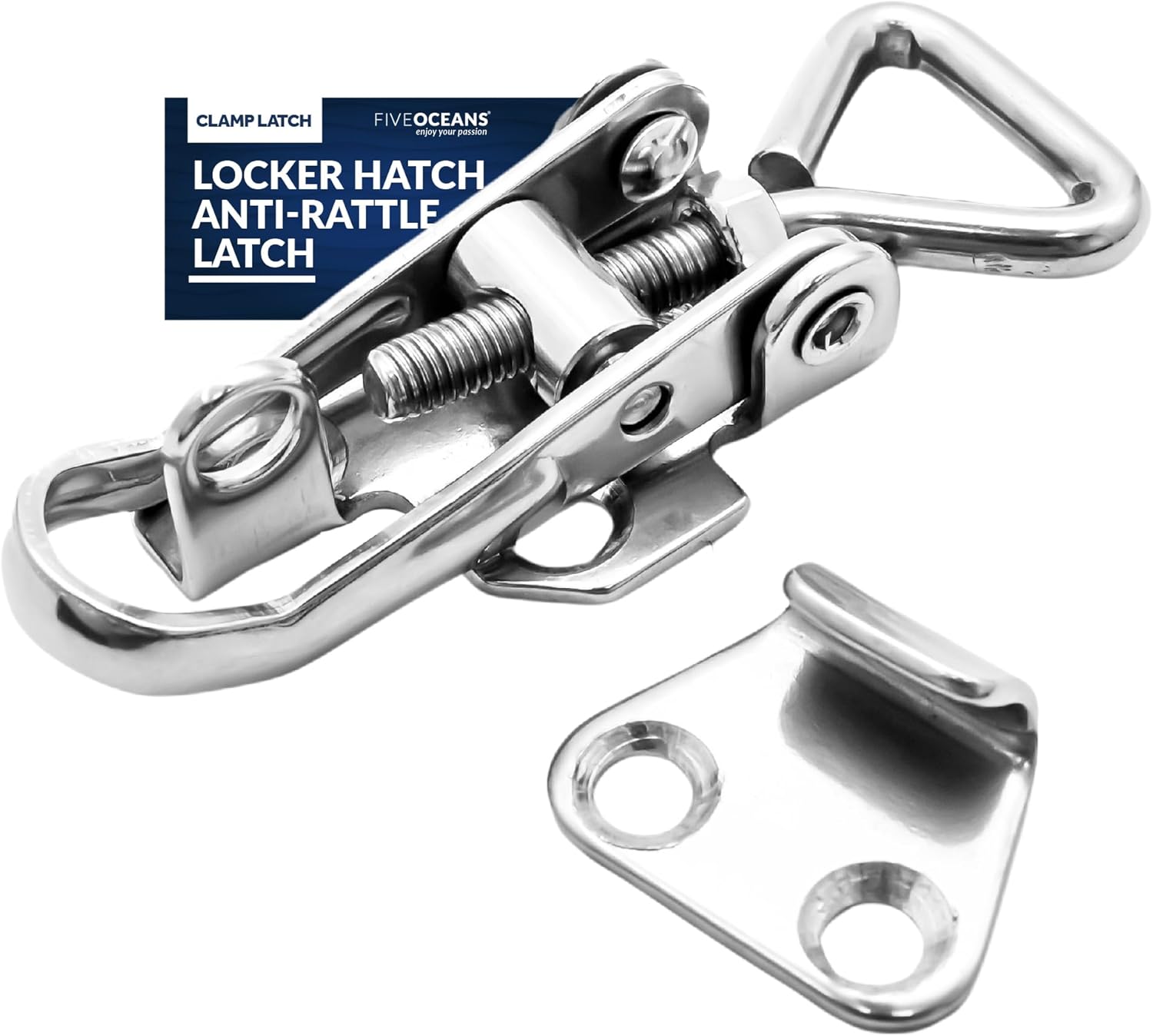 Five Oceans Toggle Latch Clamp - Adjustable Latch, Marine Locker Clamp Latch Anti-Rattle Latch Fastener Clamp - FO4181