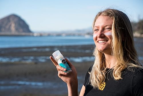 Miniatura 7 de All Good Sports - Mantequilla mineral de protección solar en barra para cara, nariz, orejas, UVAUVB de amplio espectro SPF 50, apto para arrecifes