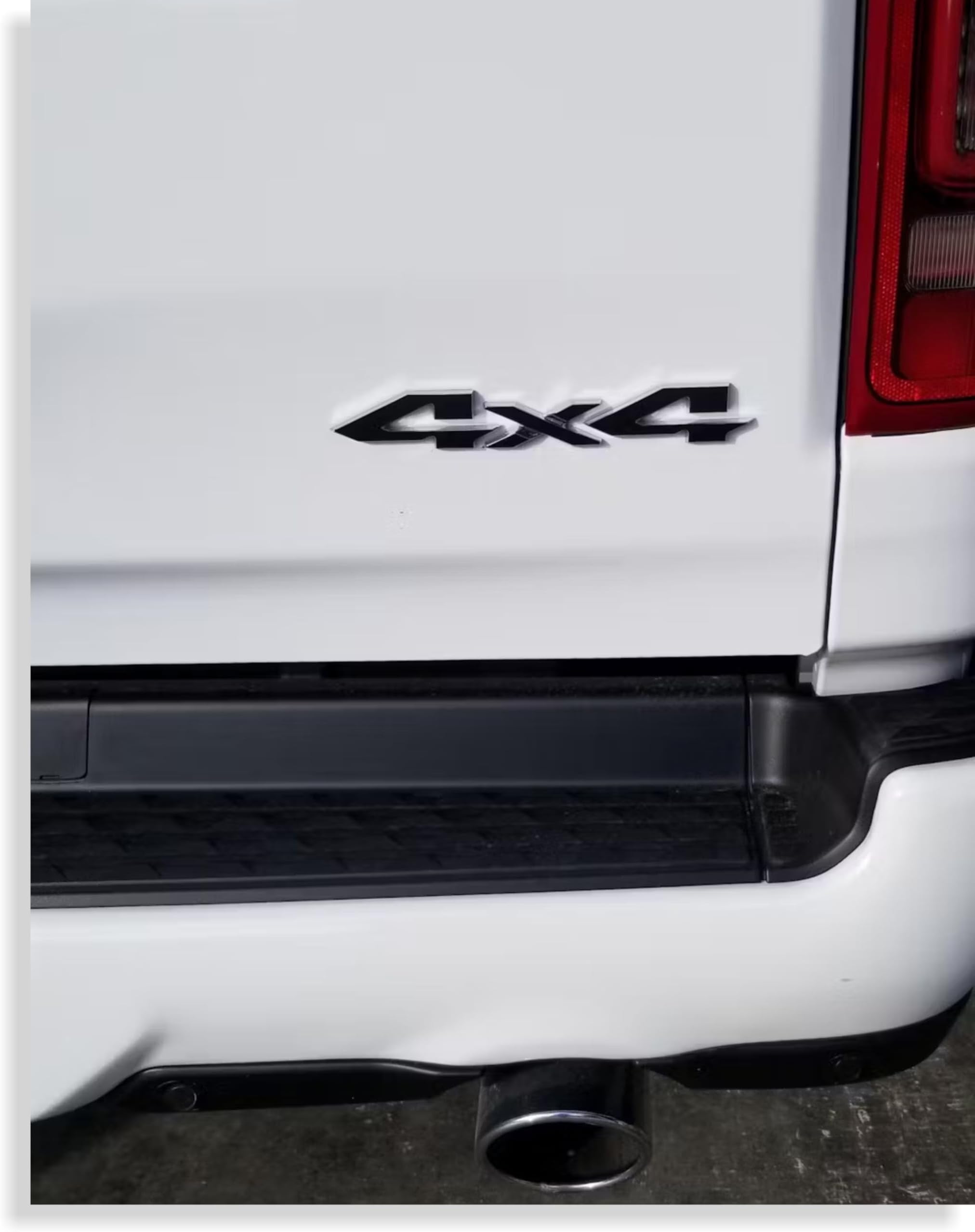 Reflective Concepts 4x4 Emblem Overlay Decal Sticker -Fits: 2019-2026 Ram, NOT for Classic - (Color: Flat Black)