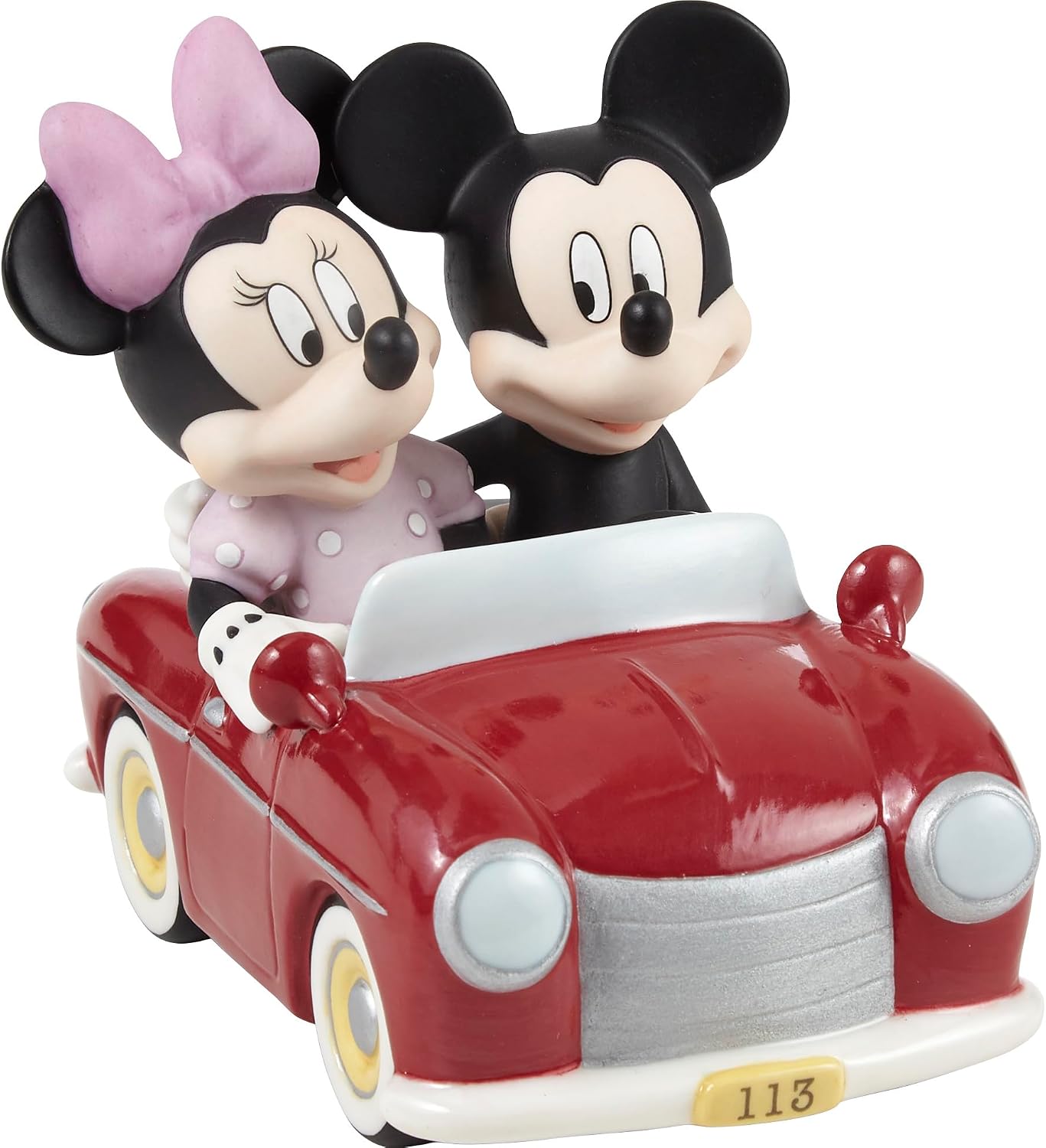 Precious Moments You Sped Away with My Heart Figurine – Disney Mickey Mouse & Minnie Mouse Hand-Painted Collectible – 211702