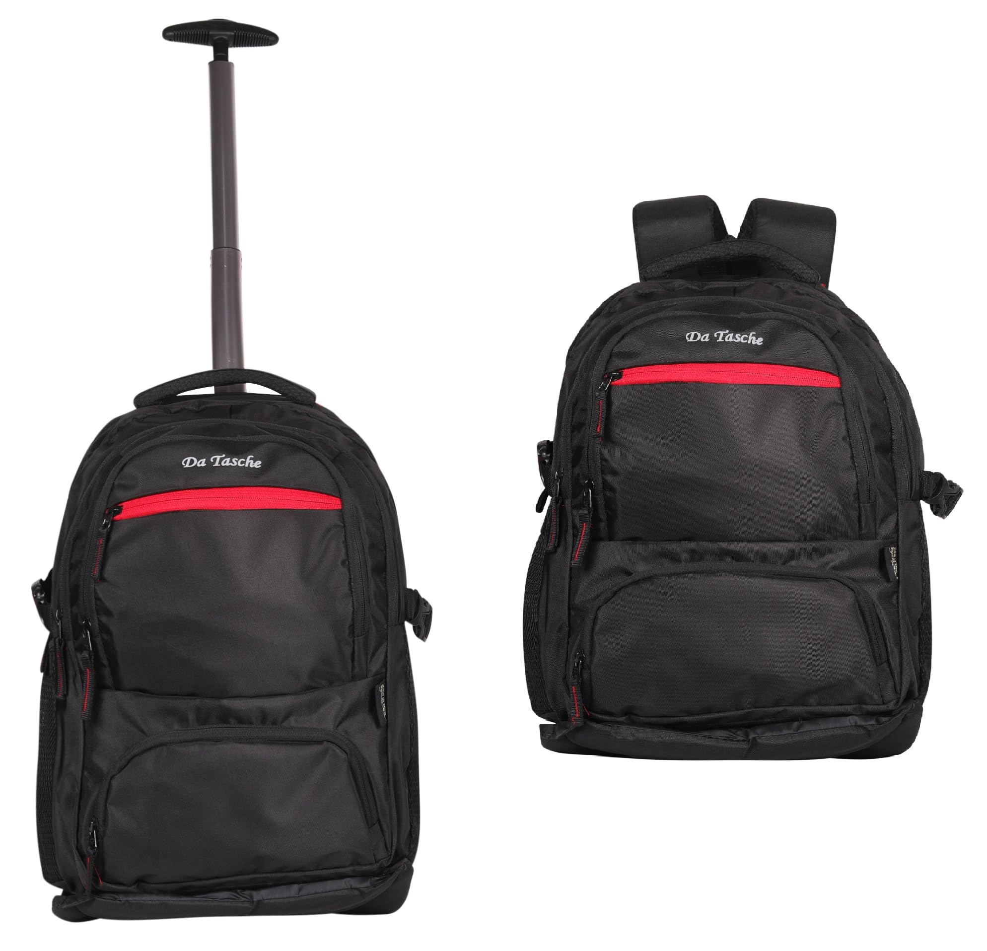 Da Tasche Provo 30 Litre Water Resistant Laptop Trolley Bags for Travel with 5 Compartments 15.6" Roller Case for Office Travel Black Bag for Men & Women | 2 Wheels Trolley Backpack Laptop (B0DCVQB2D5) Amazon Price History, Amazon Price Tracker