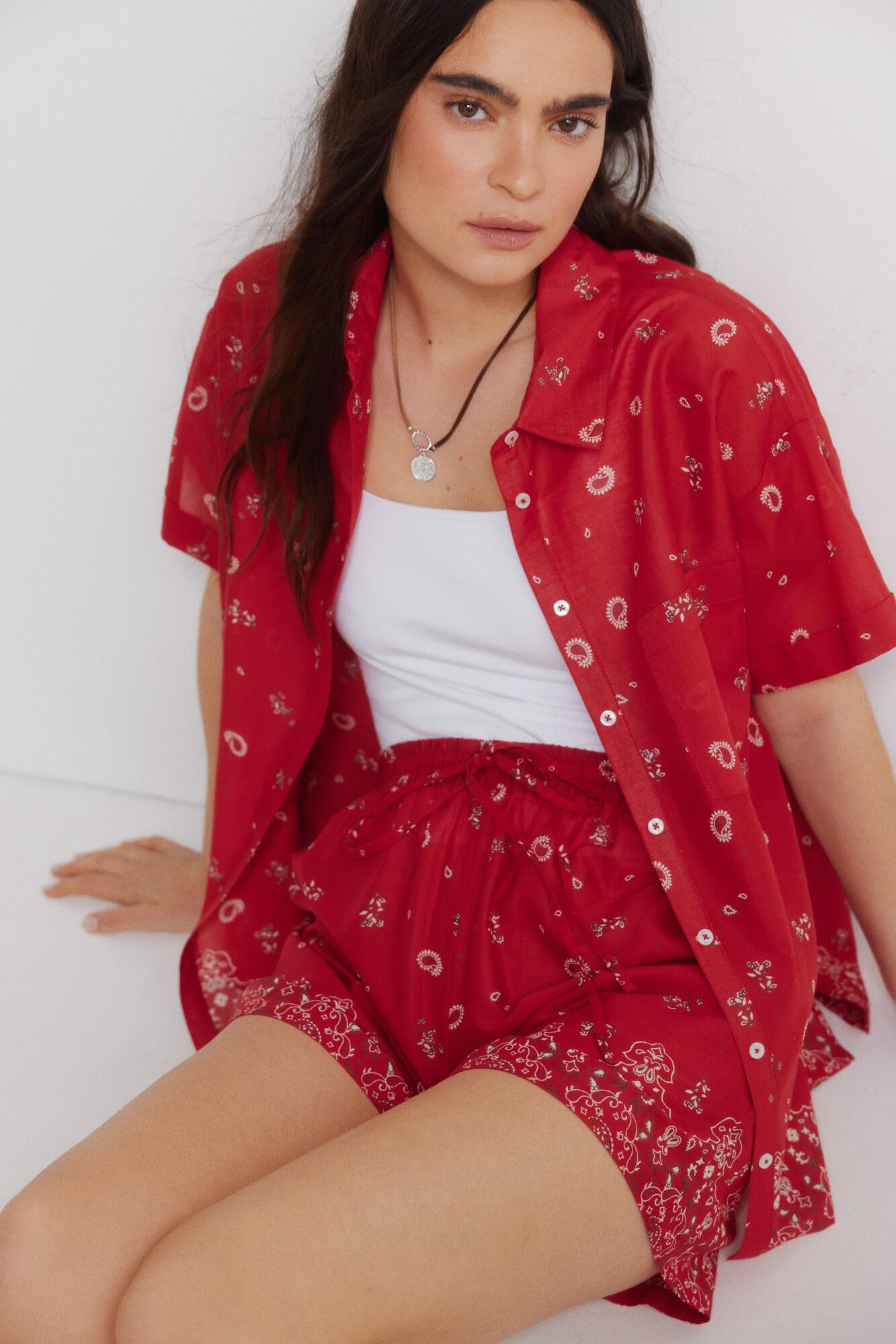 Springfield Cotton Bandana Print Shorts - Bermuda Shorts Mujer