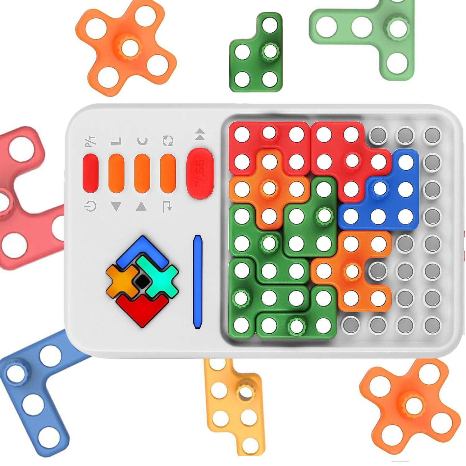 Super Blocks Pattern Puzzle Games, Over 1000+ Challenges Teaser Puzzle Solve Game, Family Day Brain Game Toy, Multiple Blocks Pattern Matching Game for Kids Teens Boys Girls