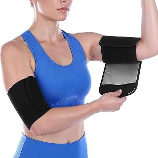 2Pcs Women's Arm Trimmers for Flabby Arms Sauna Sweat Arm Shaper Bands, Workout Arms Fat Reducer Bands, Toning & Fat Burning Support Adjustable Slimmers for Women Gym Fitness