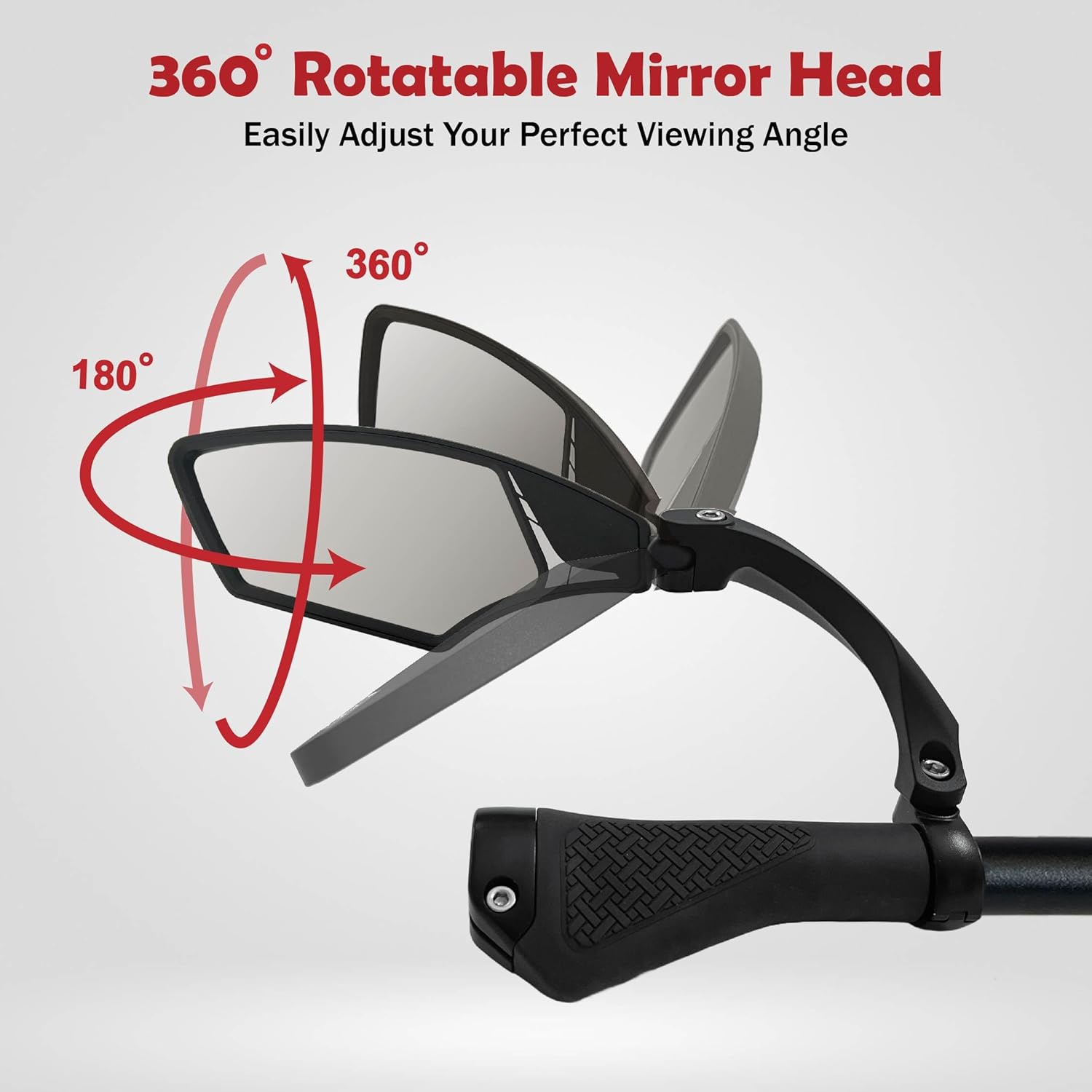 Hafny Handlebar Bike Mirror – HD Glass, Wide Angle, Adjustable 360° Rear View – Shatterproof, Anti-Glare, Premium, MTB, E-Bike, and Commuter Cycling Safety, HF-MR095 - Image 3
