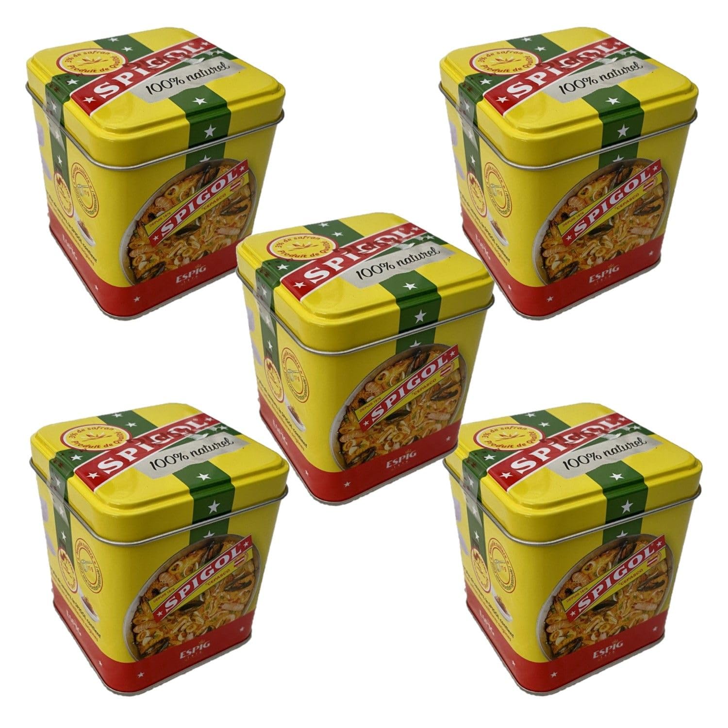 Zestaw 5x przypraw naturalny Spigol - pudełko 100g