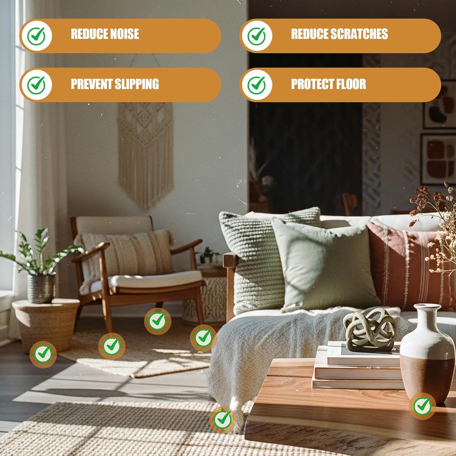 2 Pack Anti Vibration Pads with Adhesive, 27'' x 25'' 1/2'' Thick EVA Foam Mats for Washer, Dryer Audio Equipment, Noise Reducing and Anti Walk for Home, Car, Office