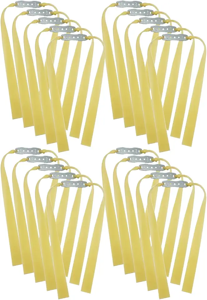 20 pulseiras de borracha plana pesada de 1,5 mm de espessura para substituição de estilingue / faixa elástica de catapulta de caça