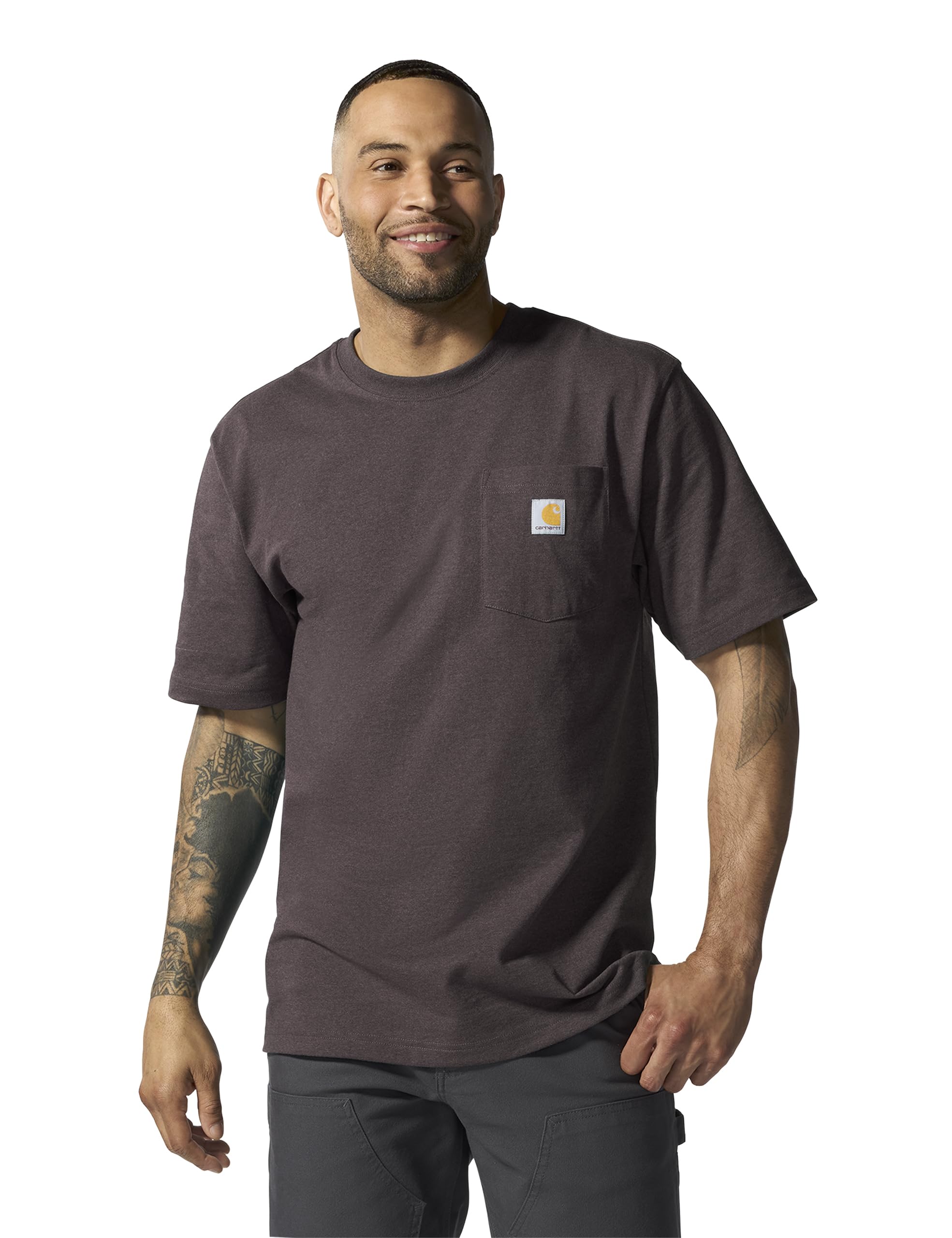 Carhartt Mens Loose Fit Heavyweight Short-Sleeve Pocket T-Shirt (Also Available in Big & Tall) CloseoutWork Utility T-Shirt — view 53