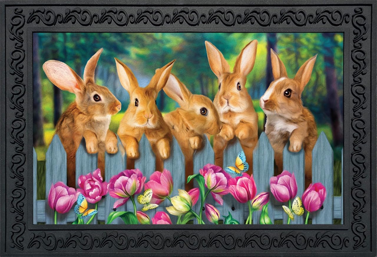 Briarwood Lane Spring Bunny Trio Doormat