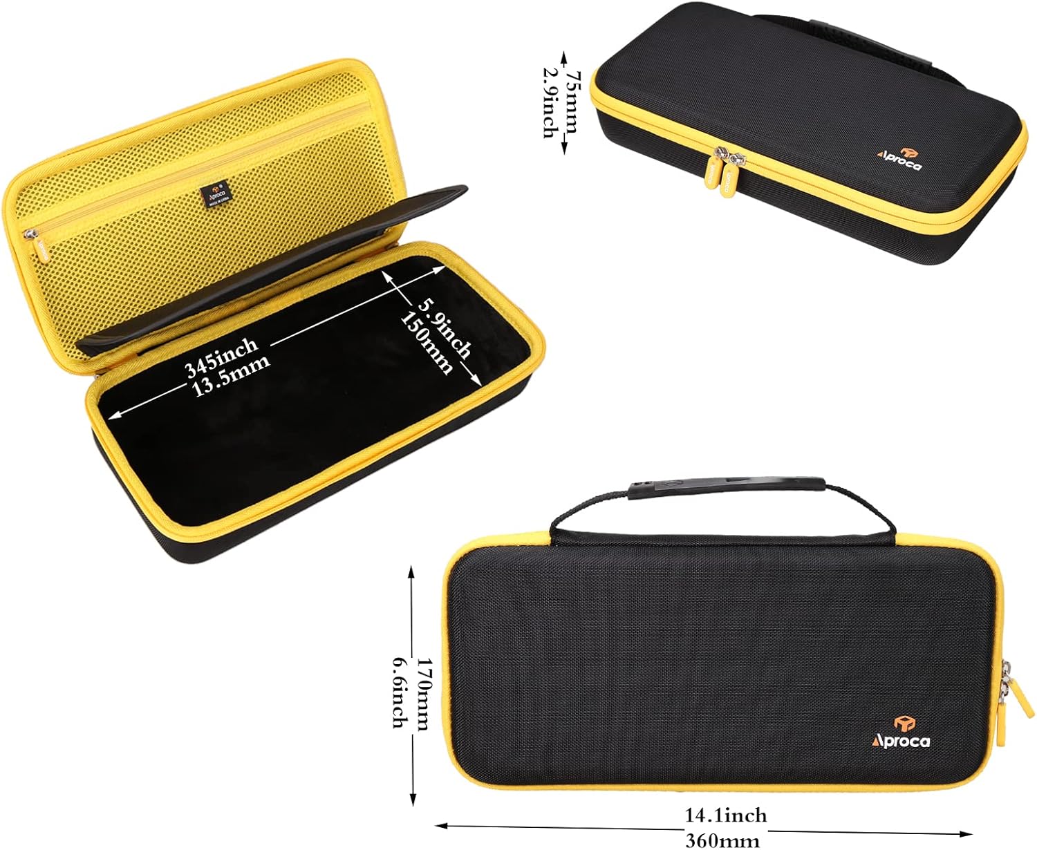 Aproca Case Compatible with Logitech POP Keys Mechanical Wireless Keyboard and POP Wireless Mouse/Keychron K2 Wireless Keyboard, Portable Storage Bag for Accessories -Black (Case Only) - Image 6