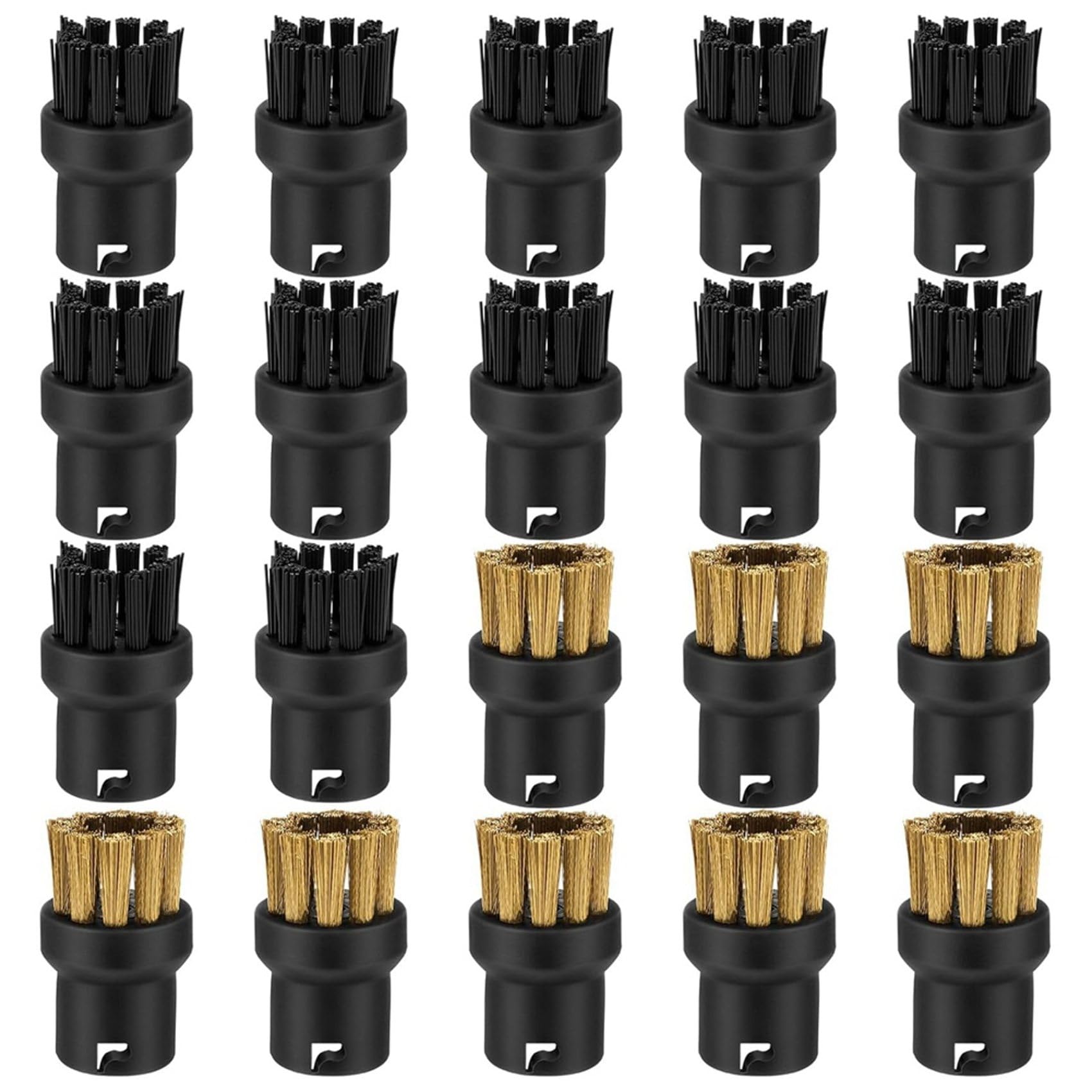 40 Pièces Têtes de Brosse de Nettoyage à Vapeur Accessoires de Brosses à Vapeur Têtes de Brosse de Nettoyage à Vapeur de Rechange pour Surfaces Dures