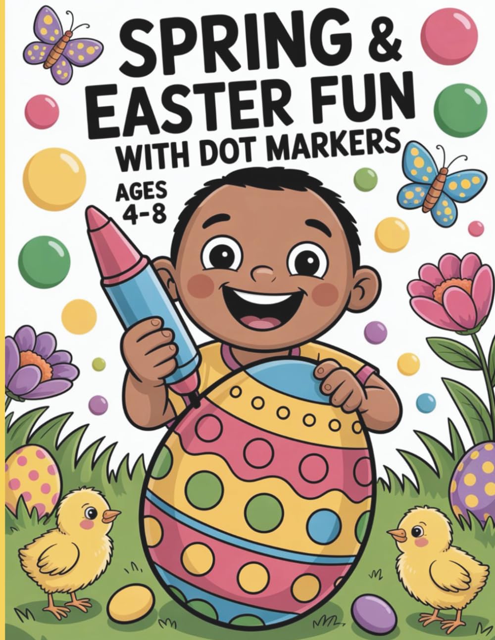 Spring & Easter Dot Marker Activity Book for Kids: 50+ Fun and Easy Dot Marker Pages with Bunnies, Eggs, Chicks and Flowers for Kids Ages 4–8