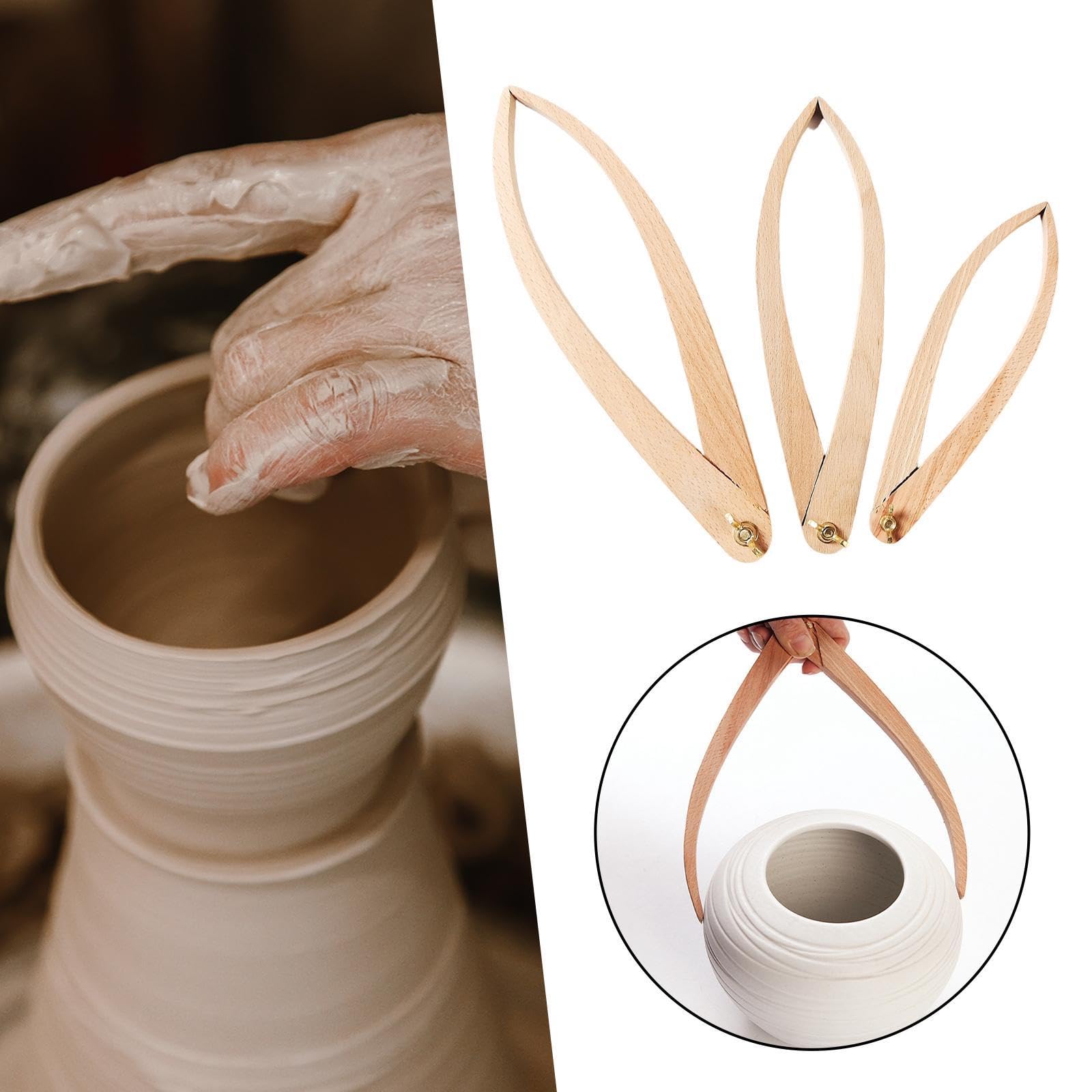 Pinza per Immersione per Sculture in Argilla, 3 Pezzi, Strumento per Ceramica, Pratico Artigianato in Ceramica