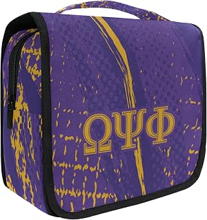 BBGreek Omega Psi Phi Official Vendor - Hanging Toiletry Travel Bag - Abstract - Fraternity Paraphernalia