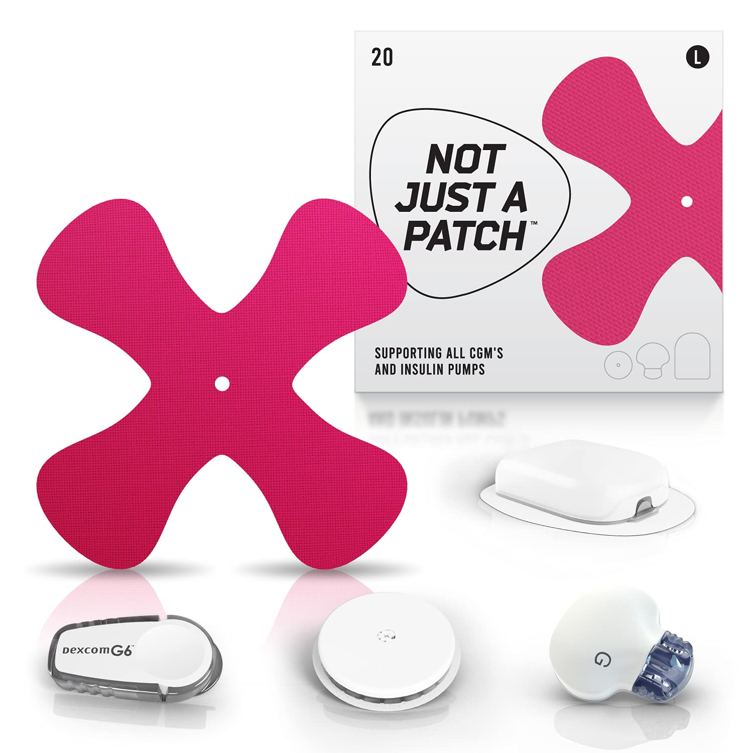 Buy Not Just A Patch X-Patch CGM Sensor Patches (20 Pack) - Water ...