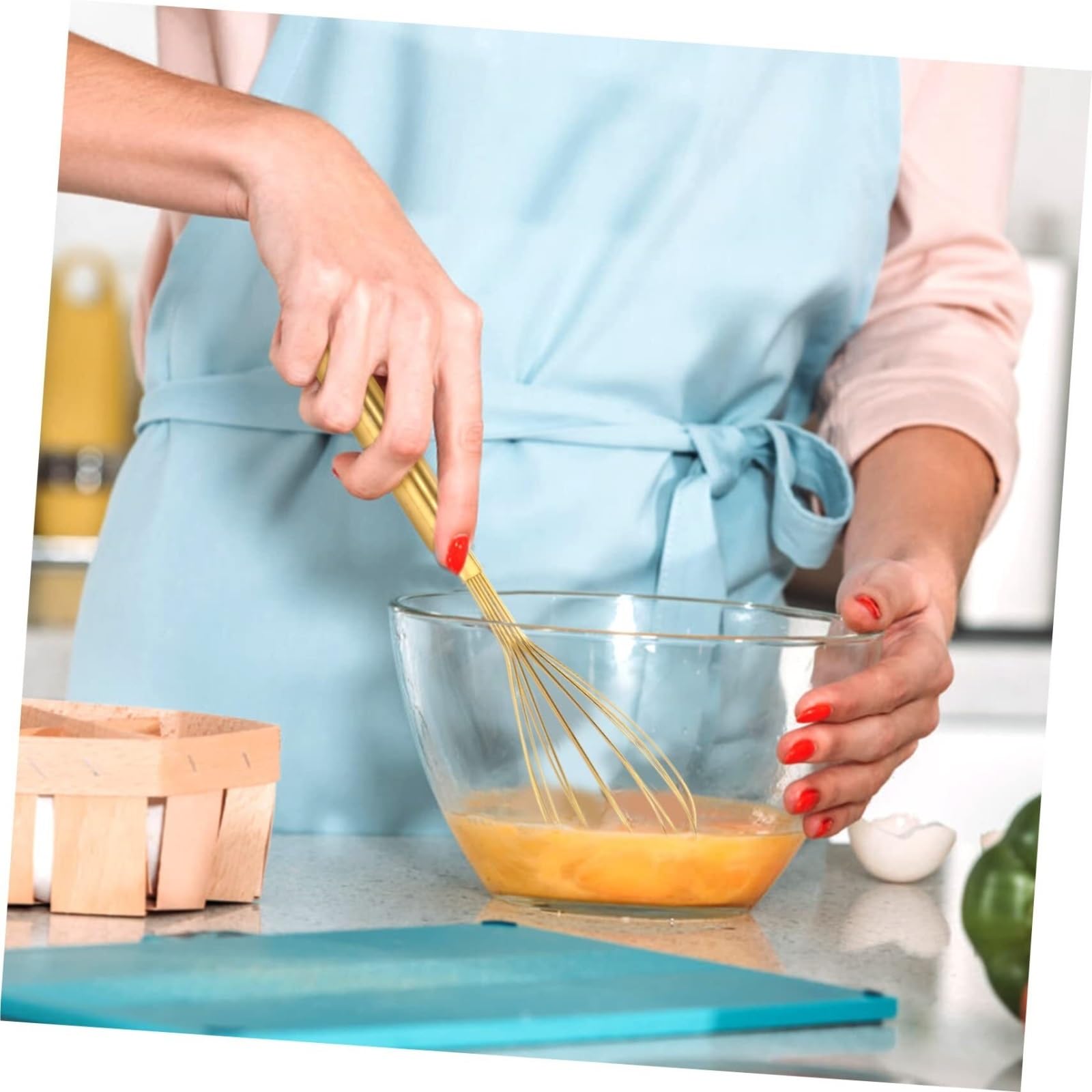 Varillas de Batir para Cocinar Batidor De Huevos Portátil De Mano Con Forma De Globo, Suministros De Cocina For Salsa Manual, Mezclador De Harina Y Huevo De Acero Inoxidable Huevos, Espumar, Batir(12i