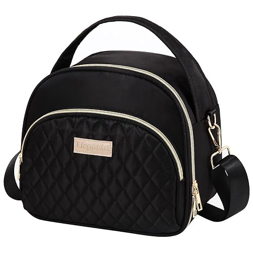 LLEGASTE Black Insulated Lunch Tote Bag