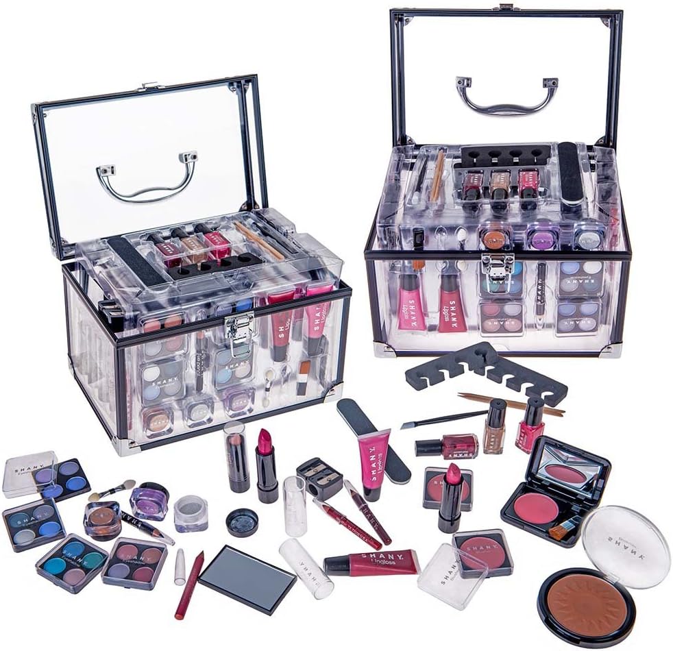 SHANY Carry All Trunk Makeup Set (Eye shadow palette/Blushes/Powder/Nail Polish and more)