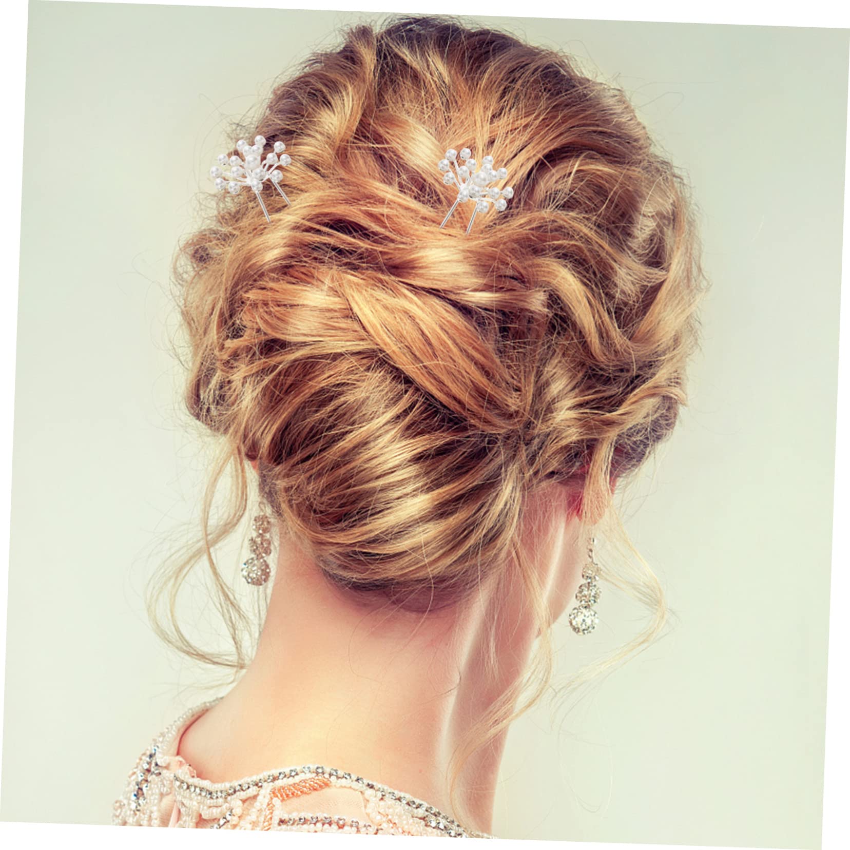 Baluue 60stücke Teiliges Hochzeits-haarspangen Mit Gypsophila-design U-förmige Haarnadeln Eleganter Kopfschmuck Für Braut Und Damen Für Hochzeiten Partys Und Besondere Anlässe