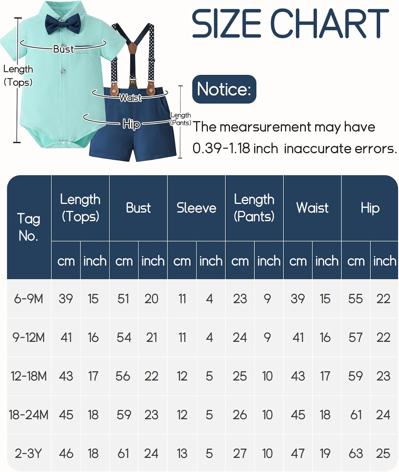 SEAUR Baby Boys' Suits Infant Gentleman Outfit Short Sleeve Romper Dress Shirt Suspender Pants Baptism Wedding Formal Suits