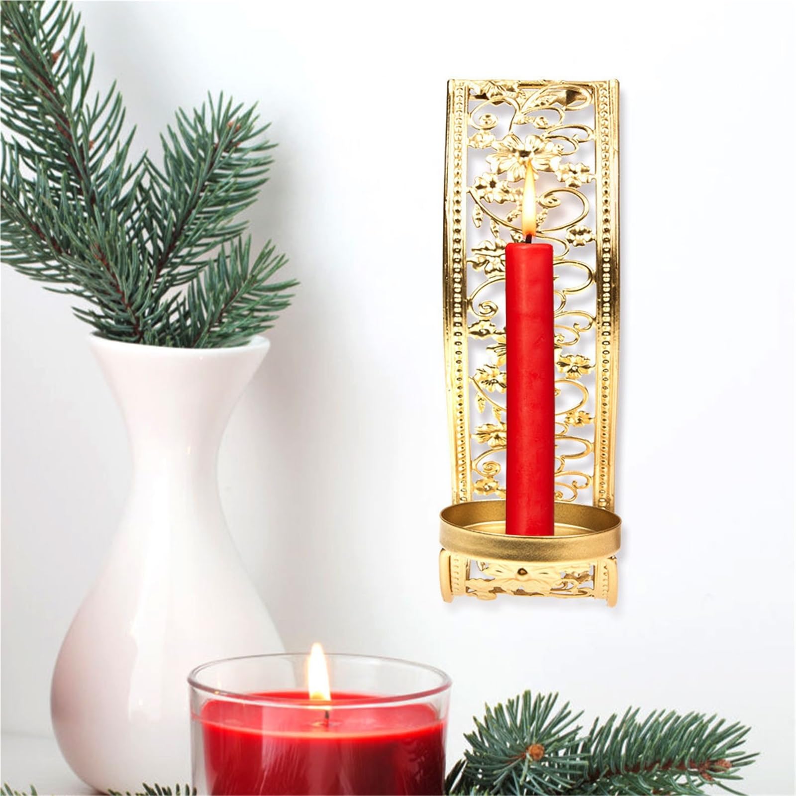 Wandkerzenständer 2 stücke Dekoration Kreative Halter Metall Kerzenständer Konische Wand Kerzenhalter Hause Für Badezimmer