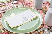 Vista 59 de [30 Pack 16 OZ Bowls] Edge Collection Mint Green Plastic Party Soup Bowls Premium heavyweight Elegant Disposable Tableware Dishes