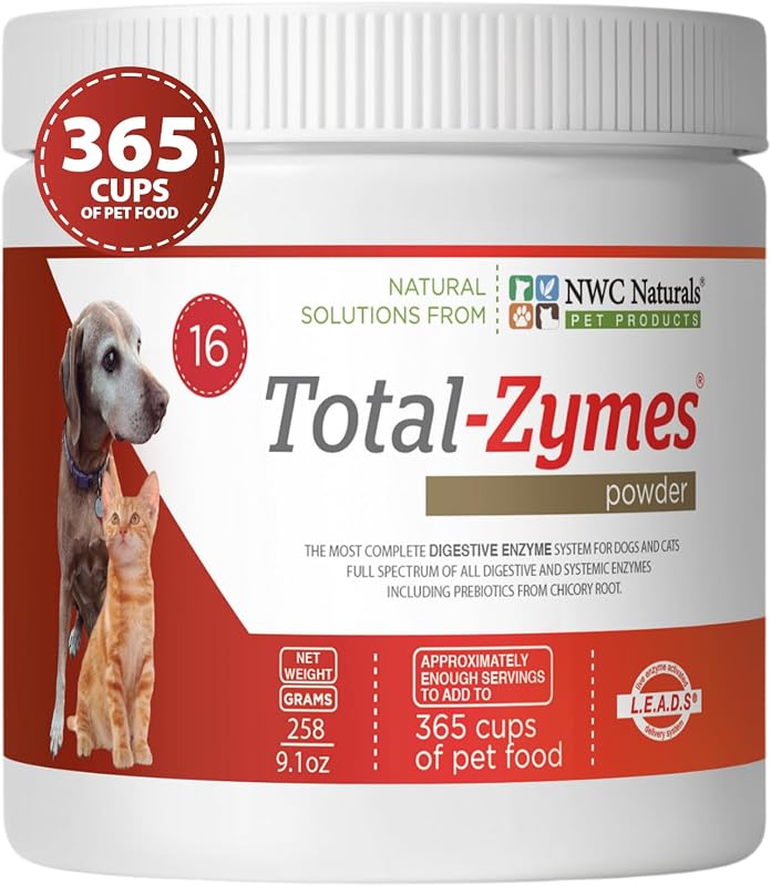Enzimas Digestivas em Pó para Cães e Gatos NWC Naturals Total-Zymes 226 g