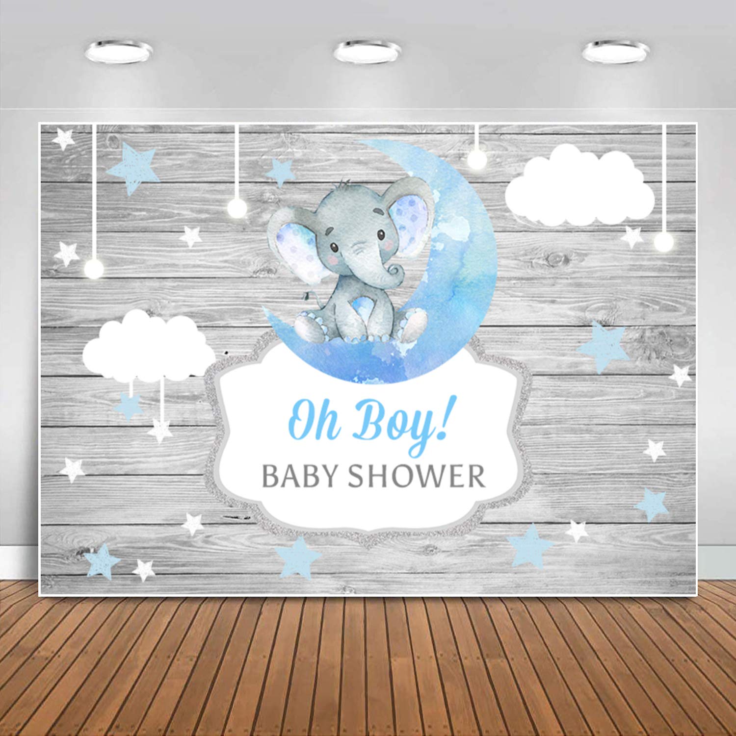 Buy Sensfun Boy Elephant Baby Shower Backdrop Rustic Wood le le Little