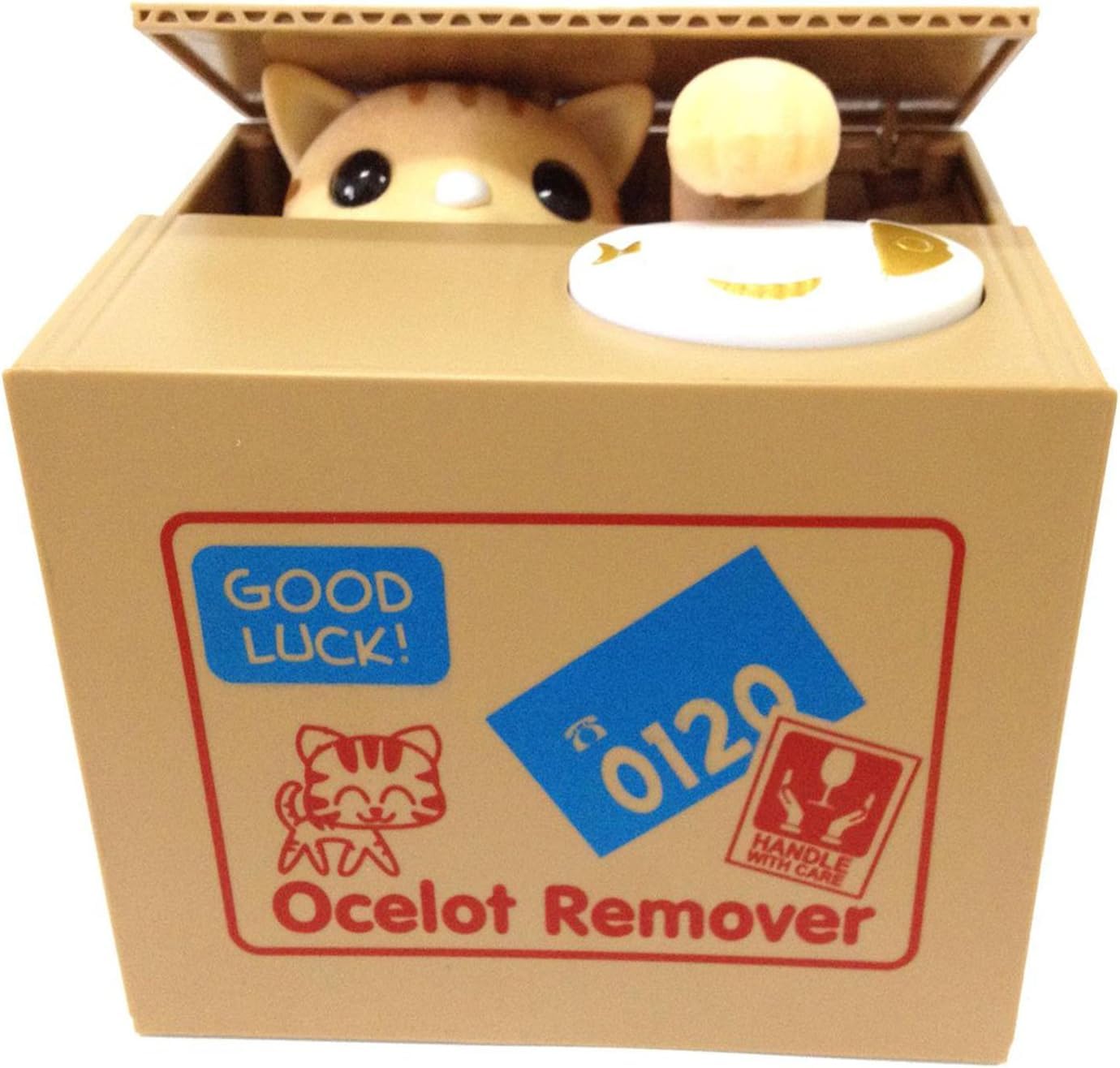 Until You Cute Yellow Cat 【Until You】Cute Stealing Coins Cents Penny Cat Money Box Saving Money Collecting Money Piggy Bank For Kids Kids (Cute Yellow Cat)