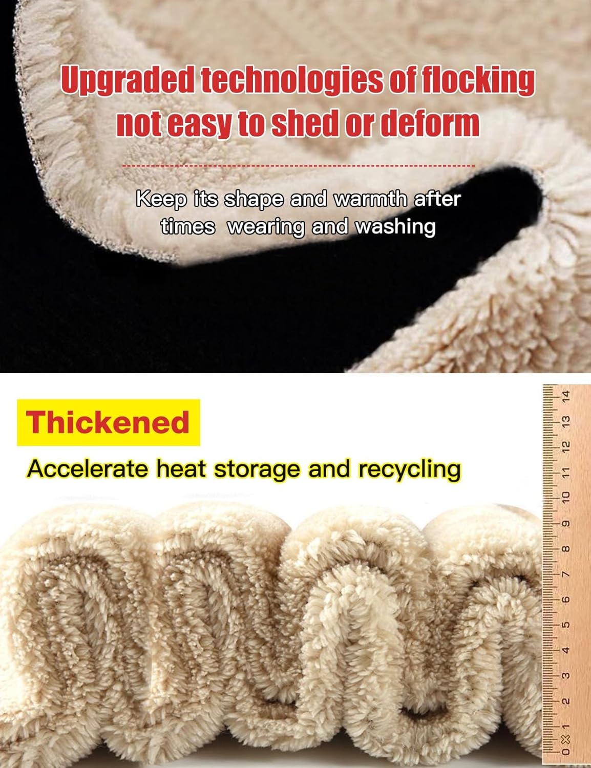 Flygo Men's Fleece Pants Winter Warm Joggers Pants Active Sherpa Lined Sweatpants - Image 5