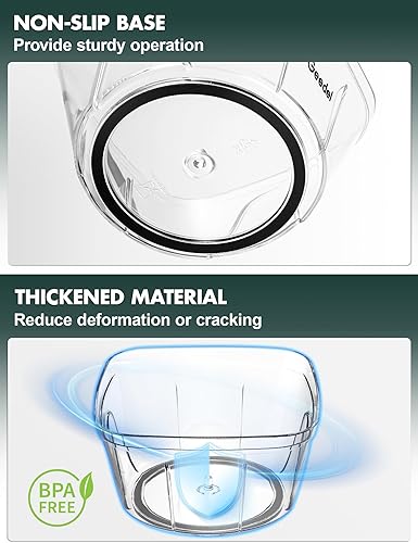 Vista 4 de Geedel - Cortador manual de alimentos, cortador de verduras con cuerda, cortador de verduras para verduras, frutas, ensalada, cebolla, nueces, etc.