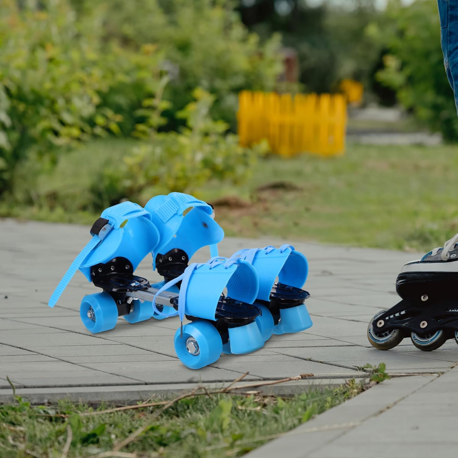 Boys and Girls Double Row Roller Skates Adjustable Inline Skates for Boy Girl Comfortable Outdoor Skating Shoes Beginner Training