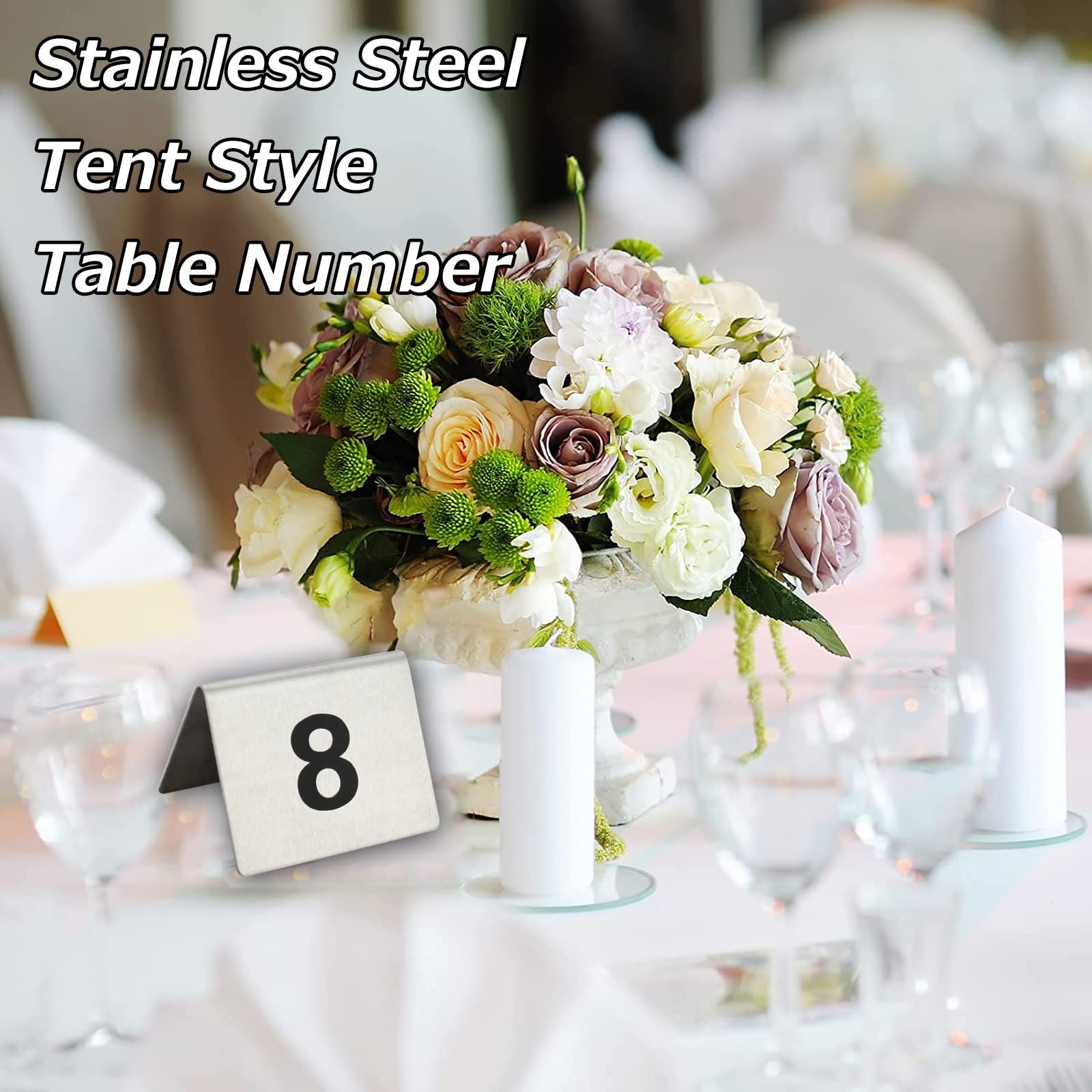 Numery stołów ze stali nierdzewnej Znaki na przyjęcia weselne, znaczniki na stół 1-50 1-100 Metalowe karty na stół namiotowy do restauracji, kawiarni, bankietów Karty z numerami stołów Cykl używ