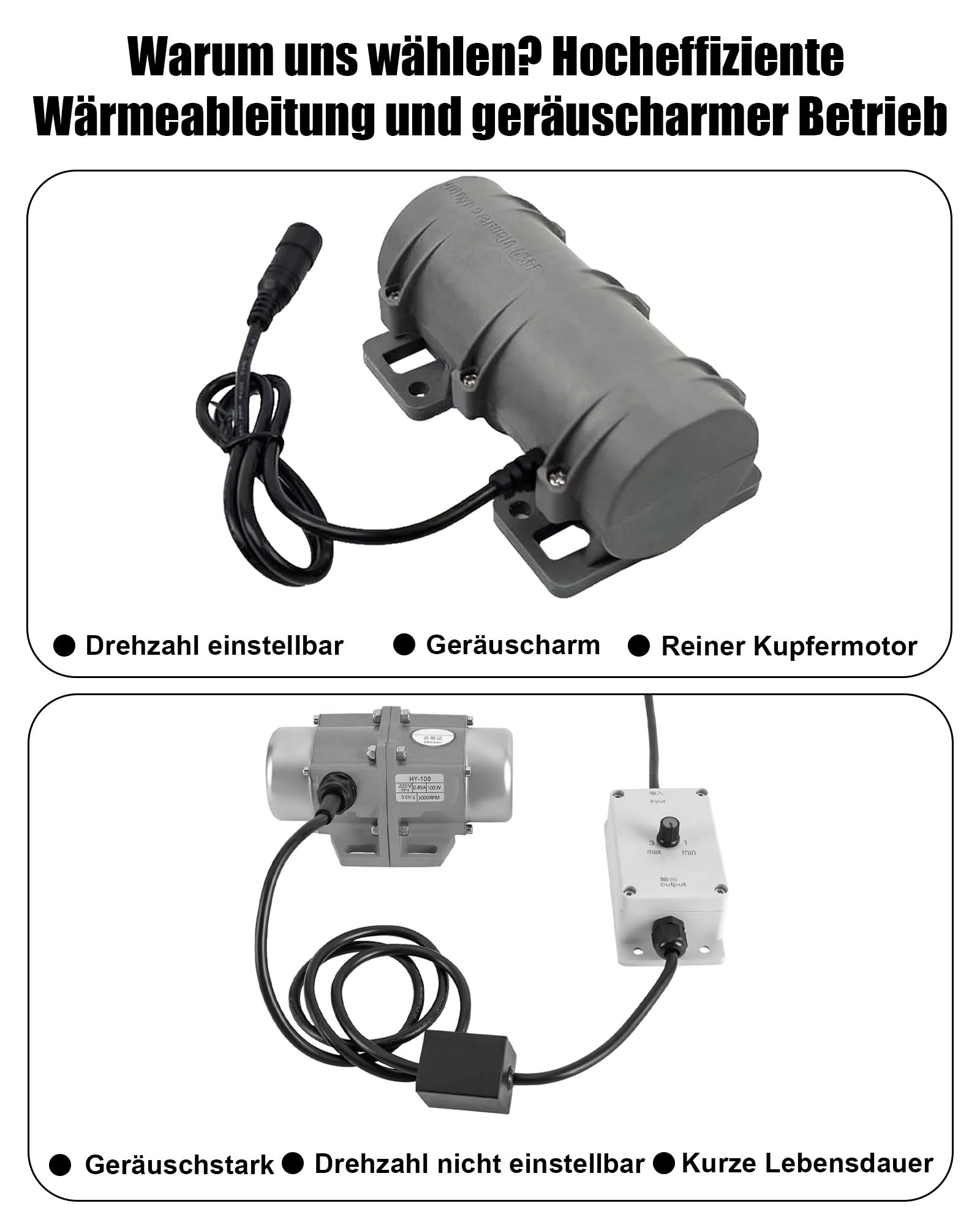 DC 24V Vibrationsmotor: Mini-Vibrationsmotor 3800 U/min aus Kunststoff mit Netzteil für Massagebett und Stuhl Stabiler Vibrationsantrieb für Hersteller und Gerätewartung