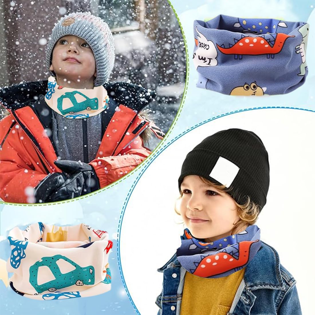 Braga Cuello Niño，Cache Cou Enfant，Tour De Cou Enfant Garcon，Tour De Cou Bebe，Multipropósito A Prueba De Viento Cálido Para Niños Y Niñas，Bufanda De Algodón De Invierno Para Bebés Decorar