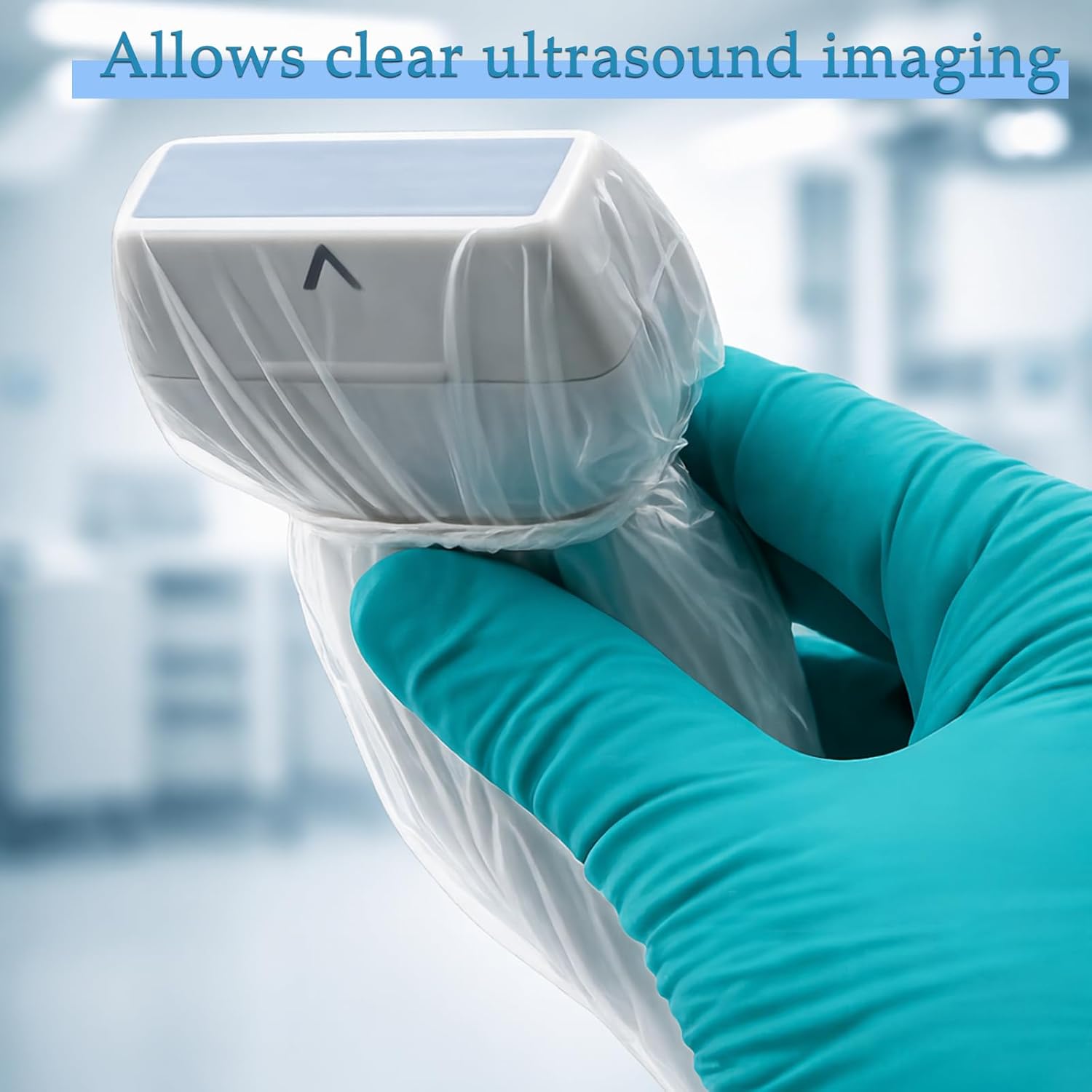 Ultrasound Probe Cover, Transducer Disposable Clear Latex-Free Sterile Protector, 6" x 48, Packaging Individual, 50 Pcs