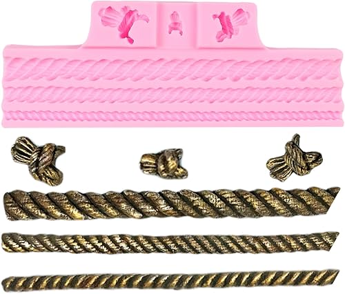 Miniatura 8 de Moldes de silicona para decoración de pasteles de cáñamo, para decoración de bordes de pasteles, decoración de cupcakes, caramelo de chocolate