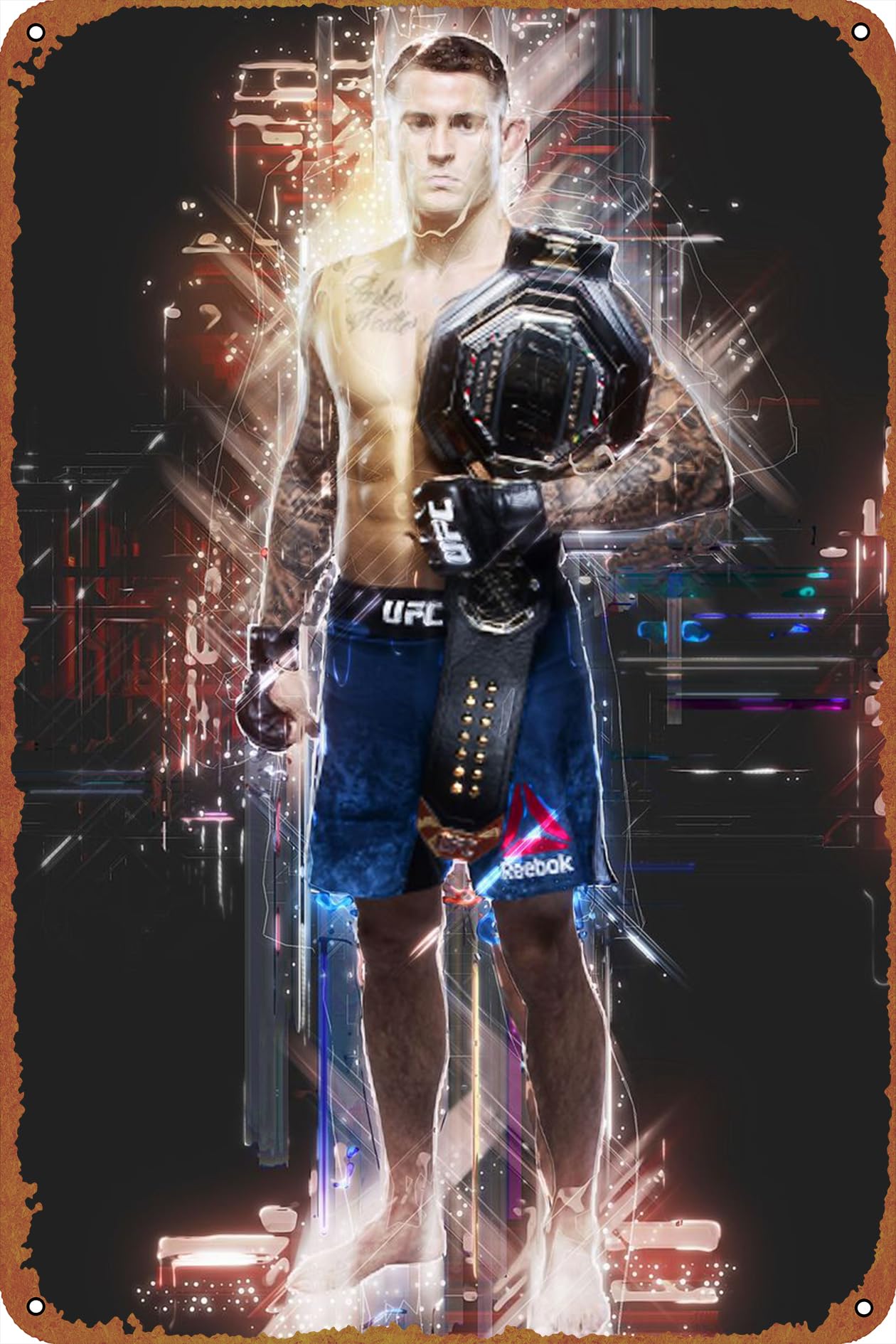 dustin poirier Poster Vintage Tin Sign for Bar Office Home Wall Decor Gift Retro Metal Sign 12 X 8 inch