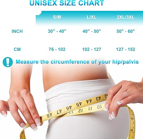 Miniatura 5 de Nvorliy Cinturón de articulación SI  Cinturón sacroilíaco para mujer, cinturón de ciática  Cinturón ajustable para cadera soporte para dolor de