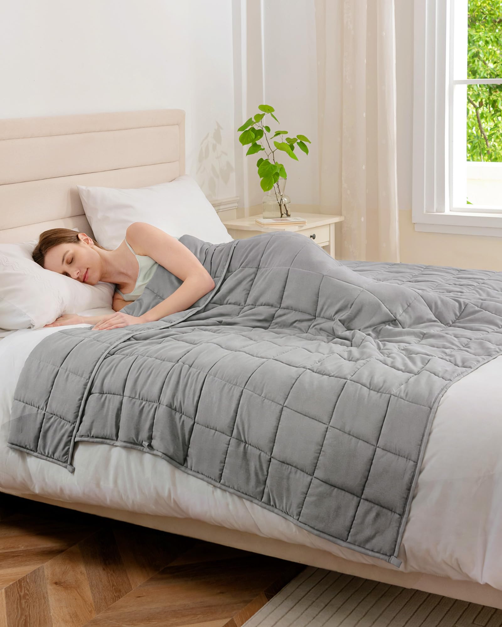 Good Nite Gewichtsdecke Therapiedecke Erwachsene-Angst Stress 8kg Hellgrau