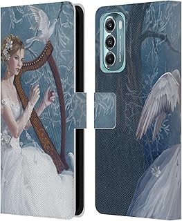 Head Case Designs Officially Licensed Nene Thomas Chorus Angel Harp and Dove Deep Forest Leather Book Wallet Case Cover Compatible with Motorola Moto G Stylus 5G (2022)