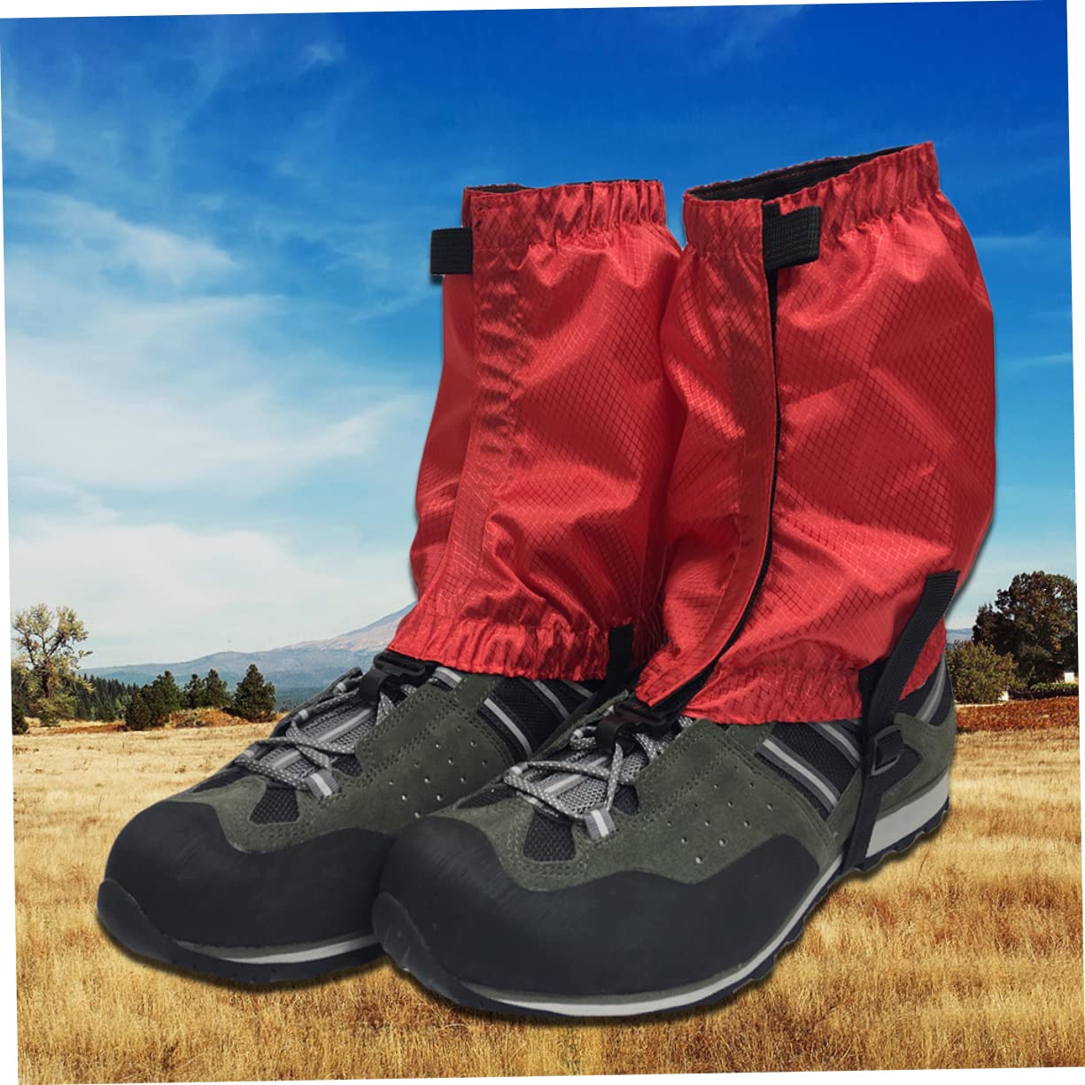 BESPORTBLE 3 Paires De Guêtres De Randonnée Dextérieur Rouges Légères Et Élastiques Faciles À Mettre Et À Enlever