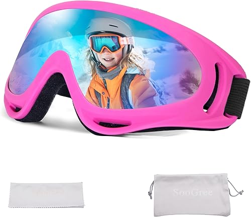 Miniatura 1 de SooGree Gafas de esquí, snowboard, esquí, nieve, viento, a prueba de polvo, gafas de motocicleta, gafas de ciclismo para hombres y mujeres