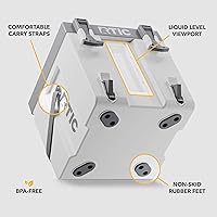 Vista 4 de RTIC Halftime Enfriador de Agua Portátil de 3 Galones, Contenedor Portador con 2 Grifos, Sin Botella, Libre de BPA, para Deportes, Acampadas, Blanco