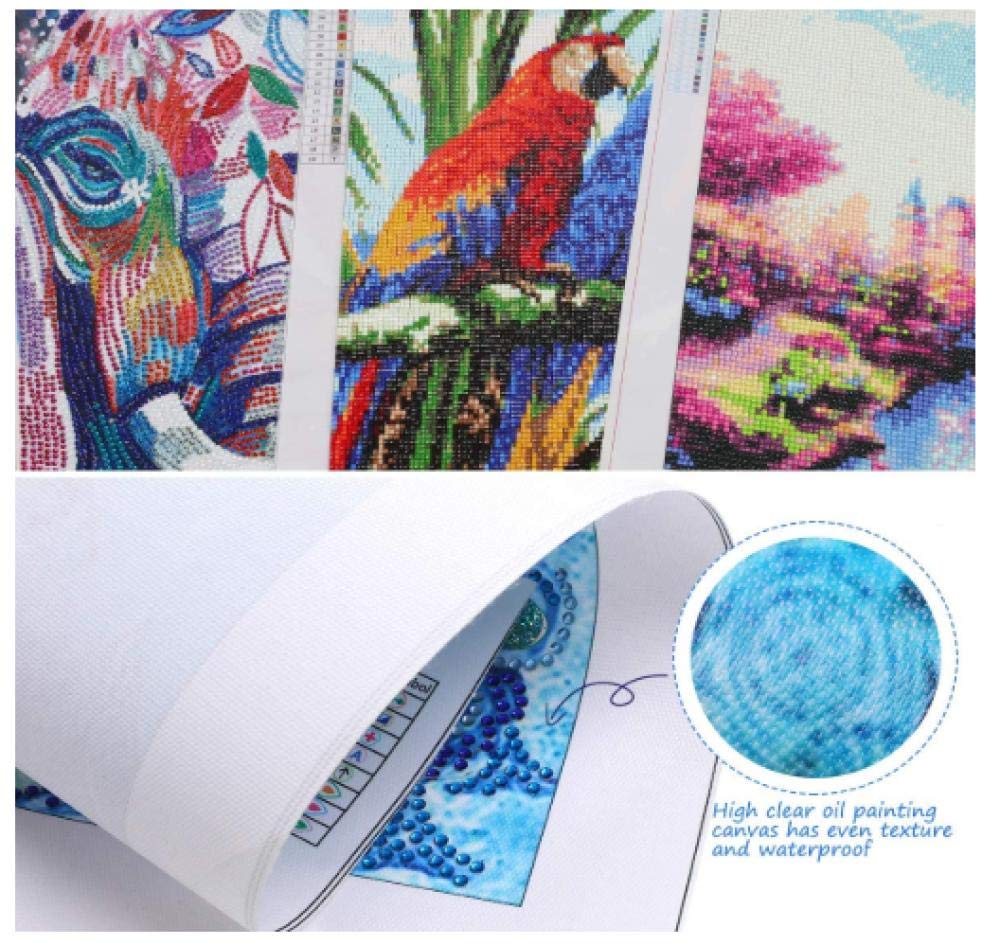 5D Diamant Peinture Kit DIY Diamond Painting, Amour Bleu 30x40cm