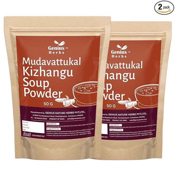 Mudavattukkal Kizhangu Soup powder | Veg Goat Leg Soup powder | Soup Pre Mix Powder - 50g for Healthy Joints, Strenthen Bones Pack of 2