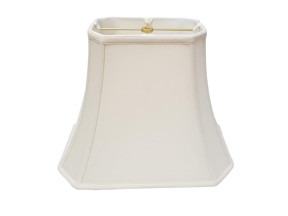 Royal Designs Rectangle Cut Corner Lamp Shade, Silk, (6 x 8) x (9 x 14) x 10.5,